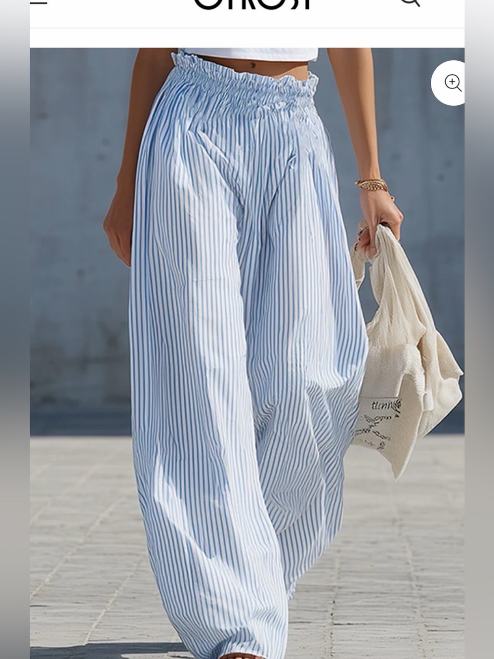 Stylish Casual Blue Striped Pants -
Blue / XS
